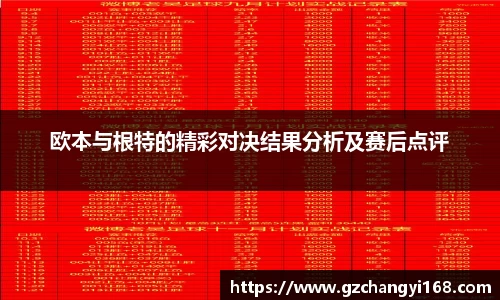 ng28南宫欧本与根特的精彩对决结果分析及赛后点评